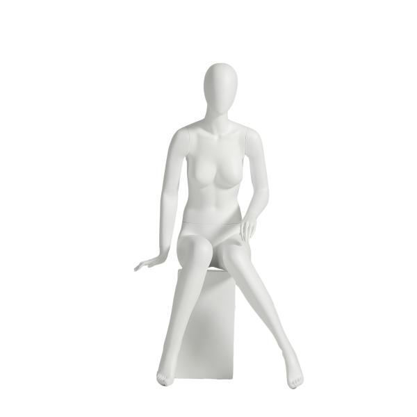 Quality Matte Female Full Body Mannequin Black Sitting Posture For Photography Studios for sale