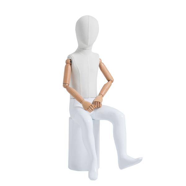 Quality Sitting Posture Child Mannequin Full Body Fiberglass 54CM Waist for sale