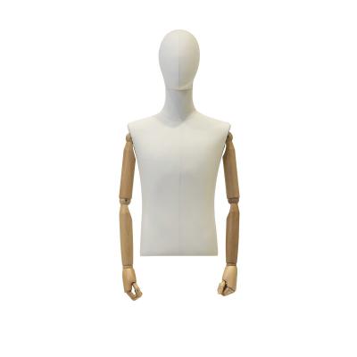 China Male Half Body Thickened Wrap Body Mannequin with Natural Body Curves in Fashion Stores for sale