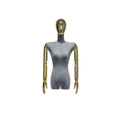 China Fashion Half Body Female Mannequin , 80cm Bust Half Mannequin With Head for sale