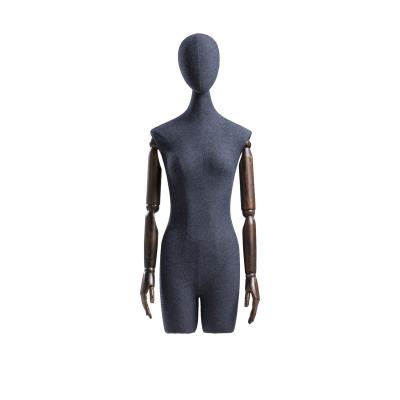 China Dark Blue Half Body Mannequin Stand Upright For Window Display for sale