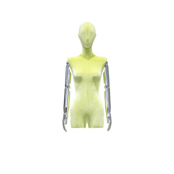 Quality Electroplated Arms Half Mannequin With Head Stand Black Yellow Blue Red for sale