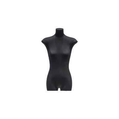 Chine Mannequin en lin plat, demi-corps, debout, sans tête ni bras, noir et blanc à vendre