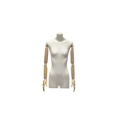 China Zwarte halflichaam torso mannequin, 57cm taille halflichaam vrouwelijke mannequin Te koop