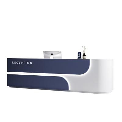 China Multifunctional Reception Desk for Lacquer Beauty Salon Bar and Hotel Front Desk for sale