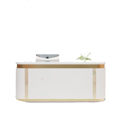 China Lightweight Beauty Salon Bar Reception Desk for Small Salons and Hotels Luxury Design for sale