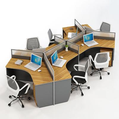 China Commercial Office Cubicle Furniture Simple Wooden Desk with ISO9001/ISO14001 Certificate for sale