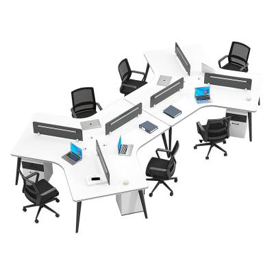 China Modern Open Working Area Office Workstations with Customizable Desk and 2 / 4 / 6 Seats for sale