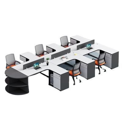 China Aluminum Frame Panel/Fabric/Steel Office Desk And Chair Combination for sale