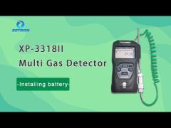 Installing Batteries for XP3318P Handheld Gas Detector
