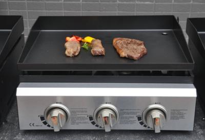 China Smokeless 3 Burner Portable Stainless Steel Outdoor Grill 500x350mm for sale