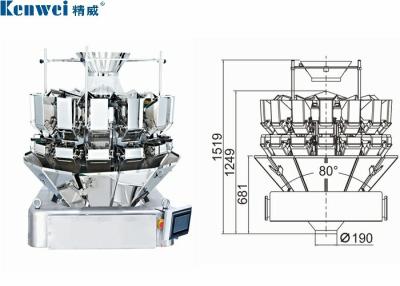 China 220V 3L Hopper 10 14 Head Multihead Weigher for sale
