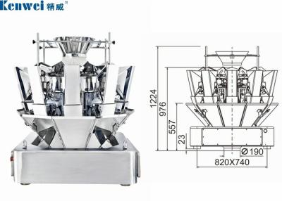 China 1.6L 2.0L Hopper 10 Head Multihead Weigher With 10.1