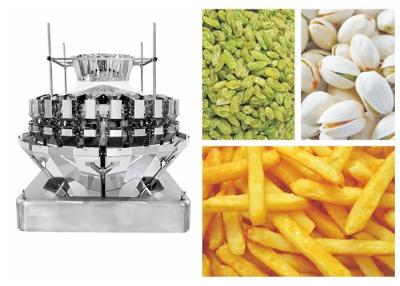 China Snack Food Multihead Weigher Packing Machine With 3 Three Layers Hoppers for sale