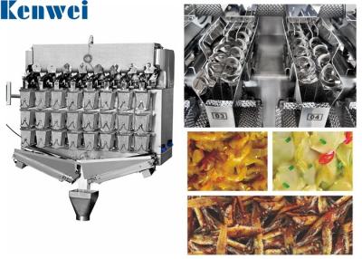 Chine Vis électronique de peseur de têtes des poissons 8 de conserves au vinaigre alimentant 3 couches avec la trémie 1L à vendre