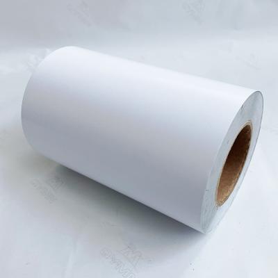 China Etiquetas adesivas brancas de págiana inteira do forro 32N 500m de Sillicon à venda