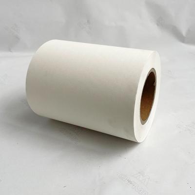 China Semi Glossy Paper Adhesive Labels With Hot Melt Glue 60g White Glassine Paper for sale
