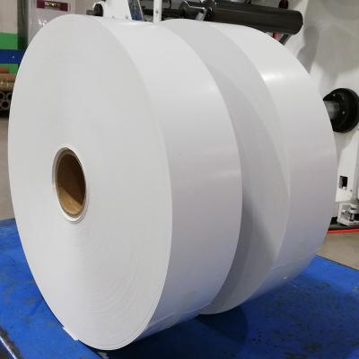 China 23UM Transparent PET 60G White Glassine Paper With Hot Melt Glue for sale