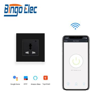 China Bingoelec Universal Wi-Fi Socket,White Black Wall Smart Socket 16A Work For Google for sale