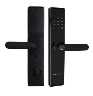 China Hot Selling Fingerprint Smart Door Lock With Tuya Wifi Smartphone App Remotely Control High Quality For House Use for sale