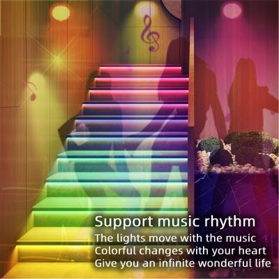 China Tuya Smart Remote Control Voice Control Wifi Intelligent Stair Step Light for sale