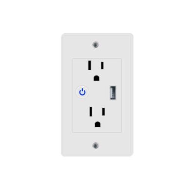 China Glomarket Wifi Smart Wall Outlet 2ac+1usb Us Standard Work With Google&Alexa voice Control for sale