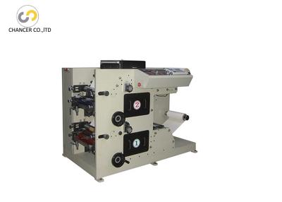 China Automatic 2 colors plastic film paper roll label flexo printing machine for sale