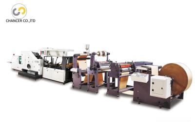 China Automatic shopping flat bottom handle paper bag making machine for sale