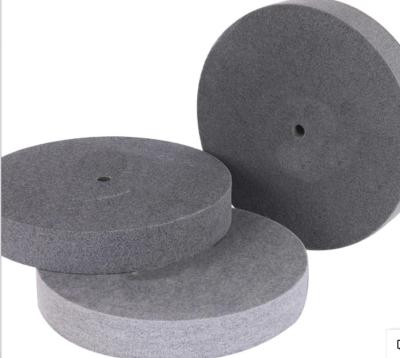 China Grey Non Woven Grinding Disc Removing Burs 8 Inch Polishing Wheel for sale