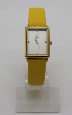 China Relógios quadrados da grande cara de Brown do caso com índice da pedra do Reno para a correia de couro da senhora à venda