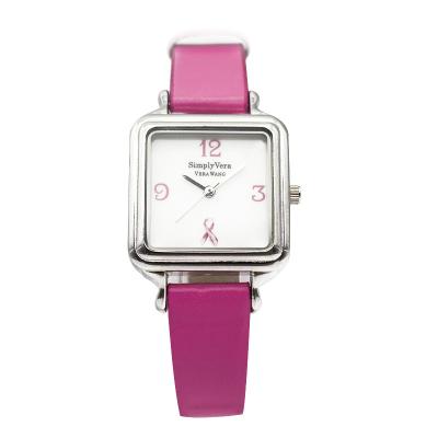 China Relógios violetas da senhora correia de couro de Rosa para mulheres, Eco amigável à venda