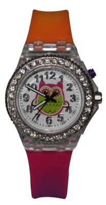 中国 女の子の日本水晶アナログ時計、プラスチック ケースが付いている子供の腕時計 販売のため