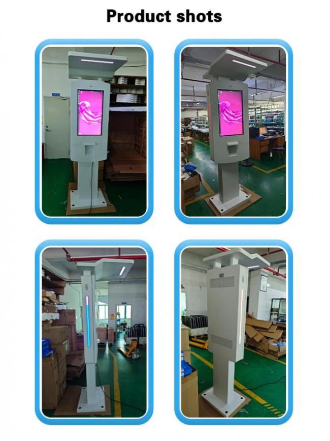 32Inch Outdoor Android PC Self Service Payment Kiosk with LED Strip 1