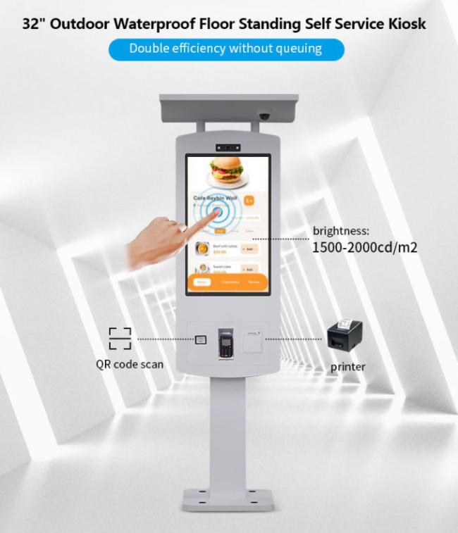 32 Inch Outdoor IP65 Self Service Checkout Kiosk With Aluminum Housing 0