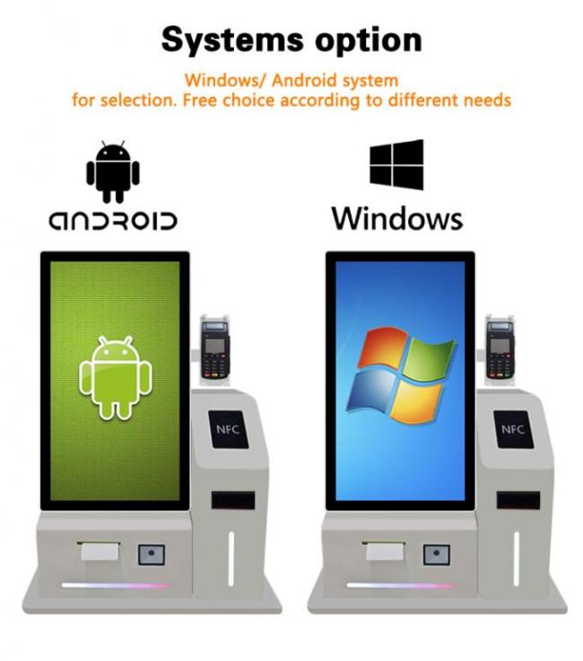 24" LED Decoration Desktop Android Computer Touch Screen Payment Kiosk with Cash Collection 1