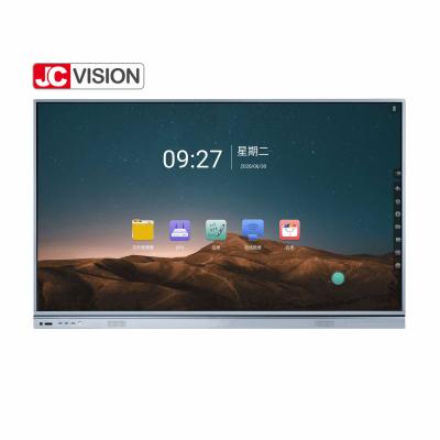 China JCVISION 75 Inch JCHUB Interactive Flat Panel with Black/Silver Color IR 20 Points Touch for Education/Conference Using for sale