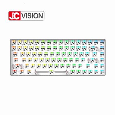 China 84 Keys Hot Swappable RGB Mechanical Keyboard Kits Aluminum Frame ABS Case Metal Plate en venta