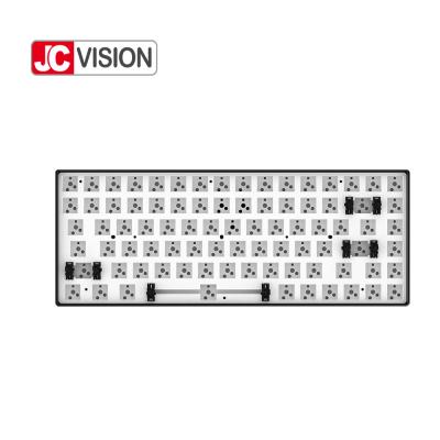 China JCVISION 84 Keys Mechanical Keyboard Kits Anti Ghosting CNC Metal Aluminum Frame Te koop