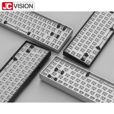 China Customized Style Aluminum 68 Keys Mechanical Keyboard Case Kit RGB LED Backlit Te koop
