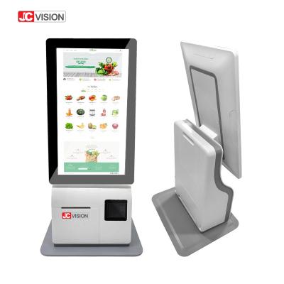 China JCVISION White 15.6 Inch Self Service Check Out Kiosk Android 11.0 Desktop POS Machine for sale