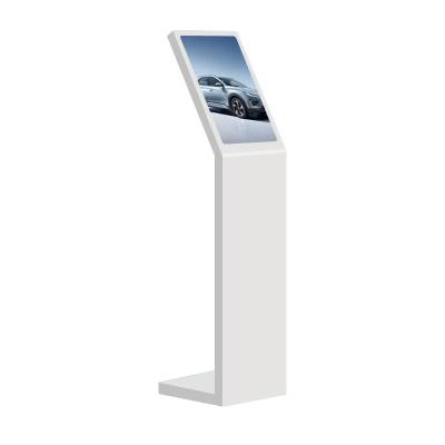 Chine Borne interactive numérique d'information en libre-service de 18,5 et 21,5 pouces, écran vertical de type L, borne tactile, blanche à vendre