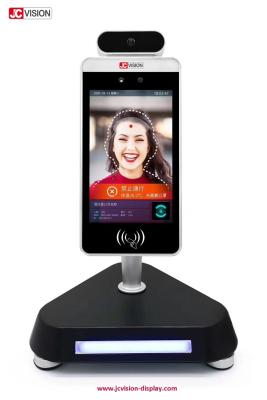 중국 안드로이드 OS AI 얼굴 인식과 온도 스캐너 8 인치 판매용