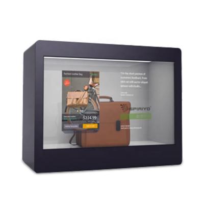 China Advertising Transparent LCD Touch Screen Transparent LCD Display Box 21.5 Inch for sale