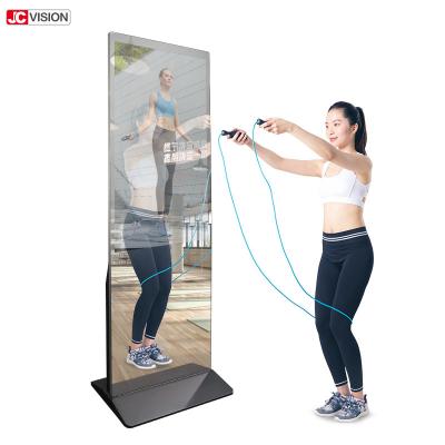 China Digital LCD Stand Smart Touch Mirror Advertising Screens 49 55 65inch for sale