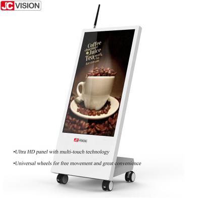 China JCVISION Battery Powered Display , 32Inch Moveable Restaurant Digital Signage for sale