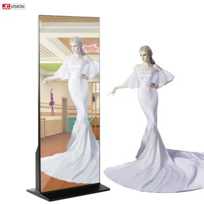 China 43inch Interactive Smart Mirror LCD FHD IPS Touch Screen Mirror Display For Retail for sale
