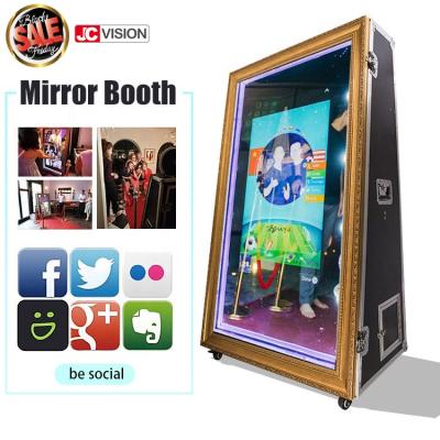 China 55inch 65inch Photo Booth Mirror , Wedding Portable Magic Mirror Photo Booth Kiosk for sale