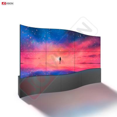 China 55inch Custom full color curved screen thin flexible advertising display LED video wall en venta