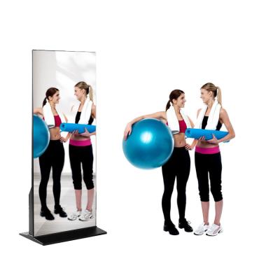 China Home Gym Virtual 3D 32'' 43'' Smart Exercise Mirror Interactive Touch Screen for sale