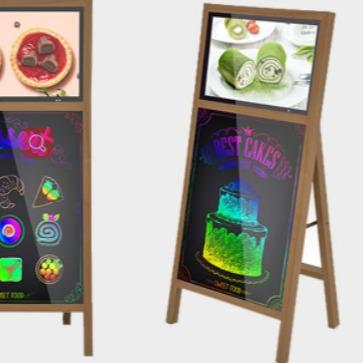 China Android 7.1 Portable LCD Digital Signage Display With Writing Board for sale